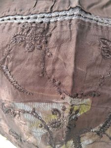 Embroidered Brown dupatta