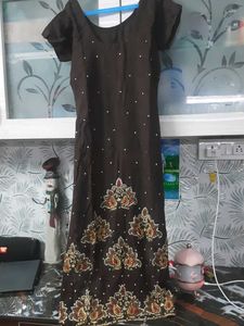 New Elegant customised Brown Kurta with Embroidery