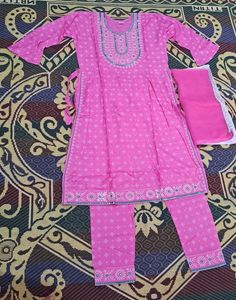 Nyra Cut Kurta Set With Dupatta in Pink Color