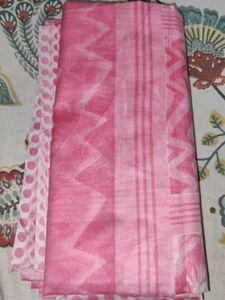 Pink Floral dress material
