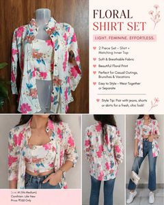 Floral Top with Shrug