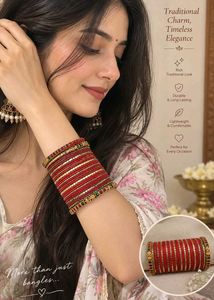 Traditional Red Bangles Set