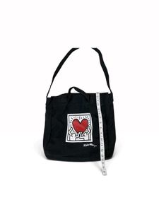 Keith Haring Heart Print 2-Way Canvas Tote Bag