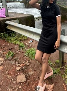 Chic Black &amp; White Collar Dress