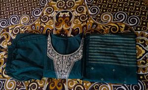 "Emerald Green Embroidered Salwar Kameez"