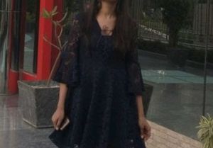 Beautiful Navy Blue Lace Dress