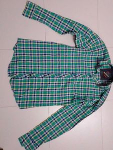 Men's Green Plaid Casual Shirt