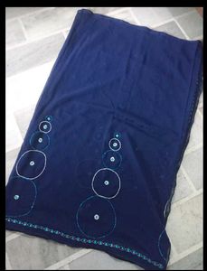 Navy Blue Embellished Saree