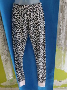 Pink Cozy Leopard Print Pajama Pants