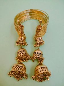 Gold Colour Oxidised Bracelet For Girls