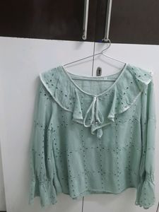 Pure Cotton Top With Cutwork/Chikankari Work