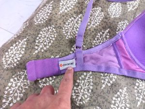 Purple Lace Trim Bra