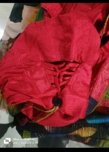 Vibrant Printed Saree with Blouse