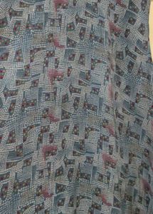 Long Blue Anarkali Kurta - Large Size