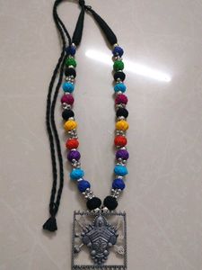 Colorful Threaded Necklace &amp; Earring Set