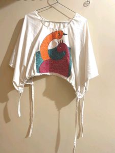 Tie Knot Afgani Crop Top