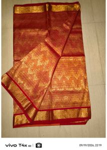 Beautiful Red & Gold Silk Saree