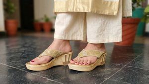 Elegant Gold Embellished Sandals