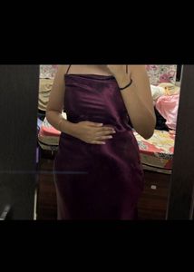 Purple Satin Dress