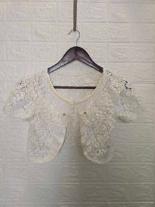 Elegant Lace Bolero with Pearl Detail