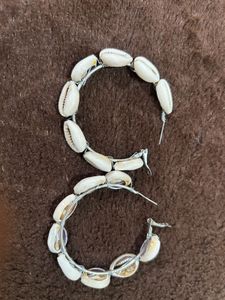 Unique Shell Hoop Earrings