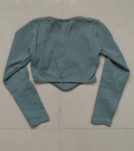 Long Sleeve Corset Crop Top