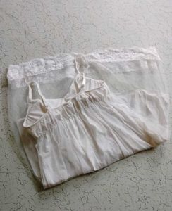 Vintage White Lace Slip Dress baddad