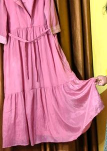 Elegant Pink Ethnic Gown with Embellishments