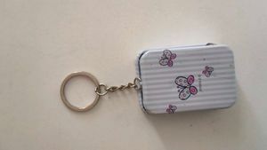 Cute Mini Keychain Box 2 and 1 Tin Bo