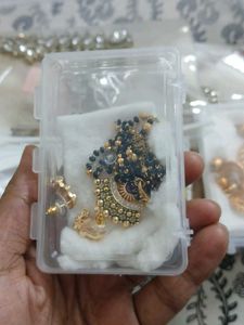 Gold Plated Mangalsutra &amp; Earrings Set