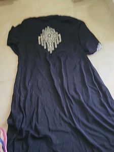 Elegant Black Embellished Abaya Style Gown
