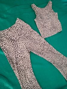 Leopard Print Tank Top & Pants Set