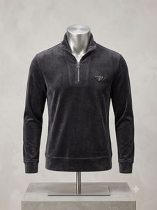 Prada Velvet half Zip Sweatshirt top quality