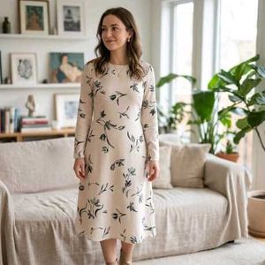 Elegant Floral Midi Dress