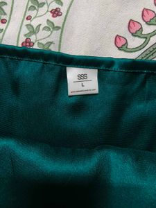 Emerald Green Satin Blouse