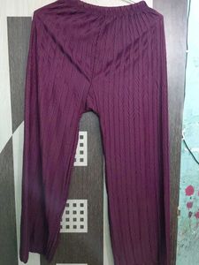 Maroon Textured Palazzos