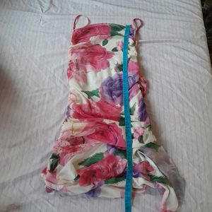 Floral Ruched Mini Dress