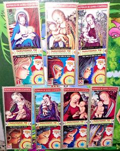 7 Vintage Guinea Equitorial Stamps Set