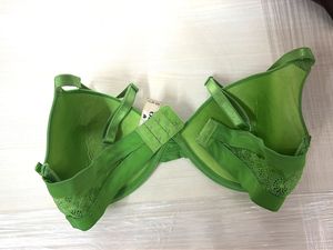 Green Lace Detail Padded Bra