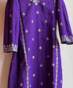 Embroidered Purple Kurta