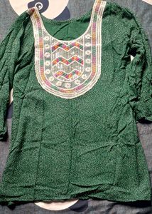 Green Printed Kurta💚