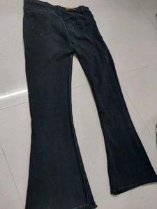 Flared Black Denim Jeans