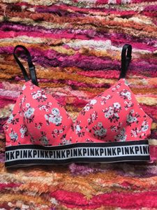 Pink Floral Wireless Bralette