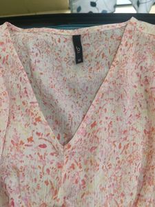 Rio, Pink Floral Smocked Puff Sleeve Top