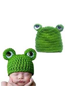 Cute Frog Crochet Baby Bannie Cap