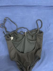 Black Corset Style Bodysuit Top