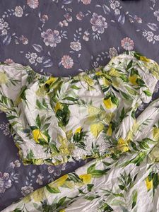 printed skirt and top new notag