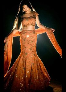 🧡6 Meter Flare Fish Cut Lehga Set🧡