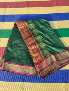 Green South Indian Saree with Blouse