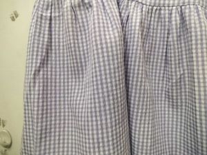 Gingham Print Sweetheart Neckline Dress